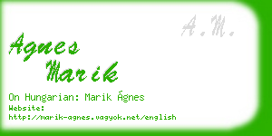 agnes marik business card